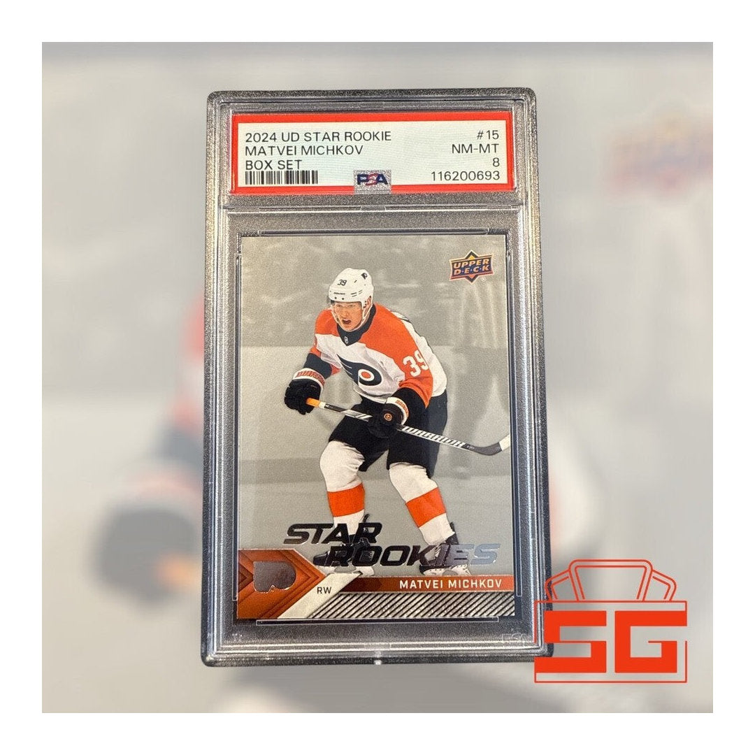 Matvei Michkov 2024-25 Upper Deck Star Rookies #15 (PSA 8 NM-MT) - RC